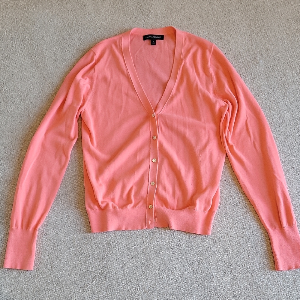 Banana Republic Coral Cardigan Sweater